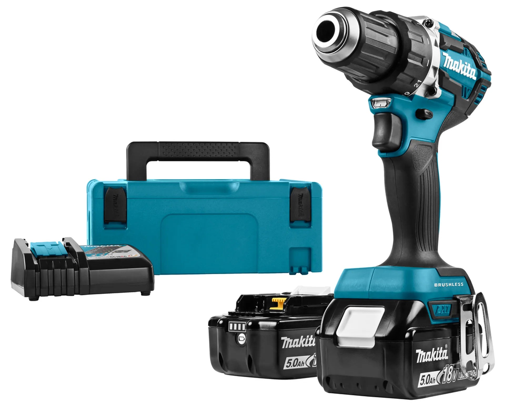 Makita Boor-/schroefmachine 18 Volt DDF484RTJ 2X Accu BL1850B LXT 18 V 5,0Ahk - Gereedschap