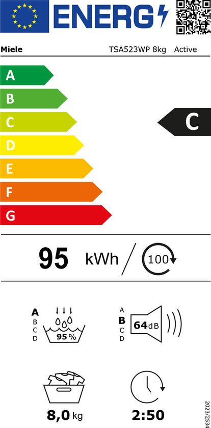 Miele TSA 523 WP EcoSpeed Wasdroger