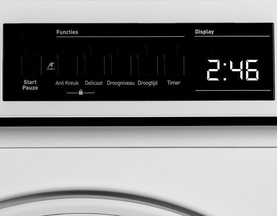 Sharp KDNCB8S7PW91BX - condensdroger - 15 programma's - trommelverlichting - wit