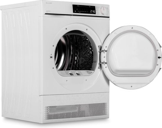 Sharp KDNCB8S7PW91BX - condensdroger - 15 programma's - trommelverlichting - wit
