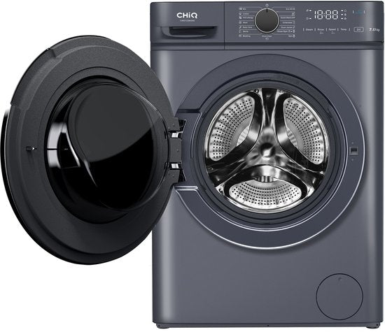 CHiQ CW07123863AX - Wasmachine - 7 KG - Space Pro - 16 programma's - AI Smart - Stoomwassen & Quick Wash - 12 jaar garantie op motor - Energieklasse A