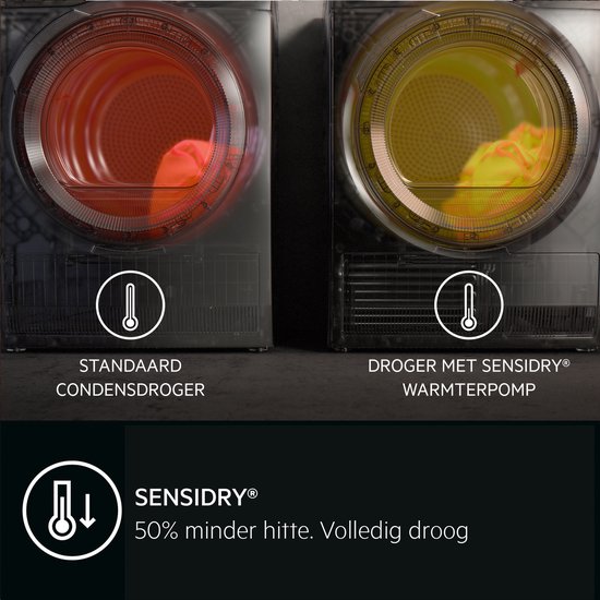 AEG TR7386T4B 7000 serie SensiDry® - Wasdroger Warmtepompdroger - 8 kg