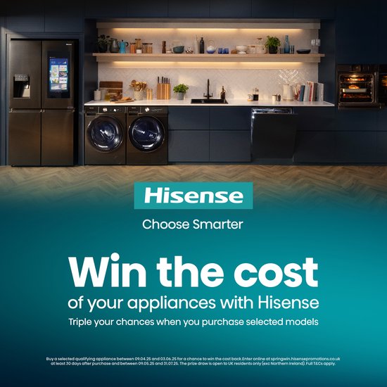 Hisense 3S Serie DH3S902BB3 - Zwarte Wasdroger met Energielabel C - Warmtepompdroger - 9kg - ConnectLife - Trommelverlichting - AutoDry - Quick Dry - Allergy Care - Wit