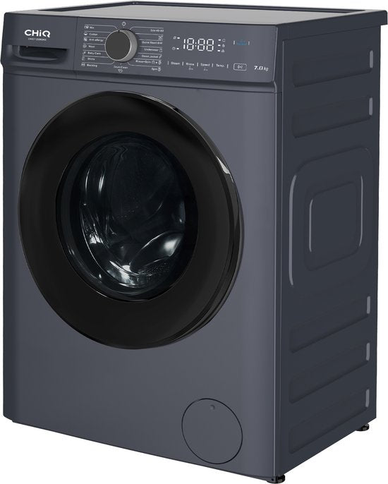 CHiQ CW07123863AX - Wasmachine - 7 KG - Space Pro - 16 programma's - AI Smart - Stoomwassen & Quick Wash - 12 jaar garantie op motor - Energieklasse A