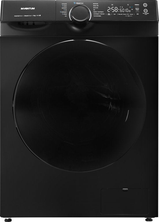 Inventum VWM9010W - Wasmachine - 9kg - 14 programma's - 1400 toeren - Energieklasse A - Steam Clean - Zwart