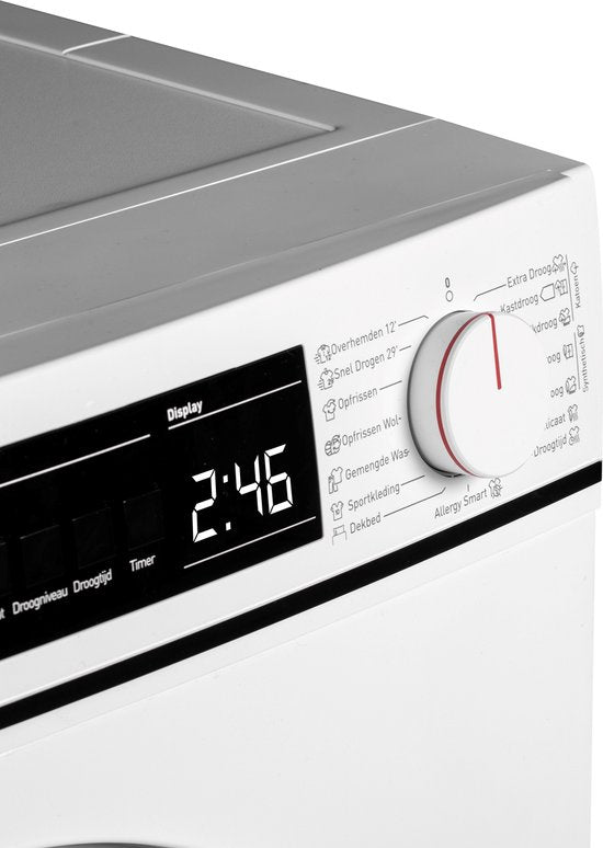 Sharp KDNCB8S7PW91BX - condensdroger - 15 programma's - trommelverlichting - wit